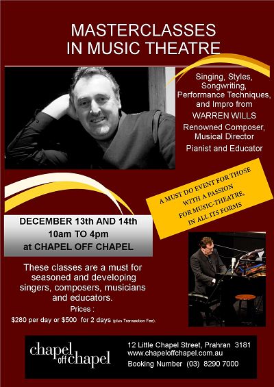 MASTERCLASSES IN MUSIC THEATRE